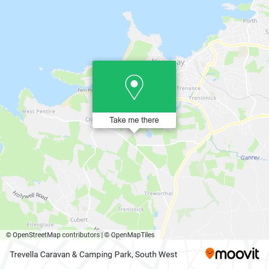 Trevella Caravan & Camping Park map