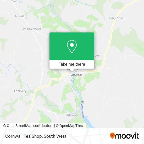 Cornwall Tea Shop map