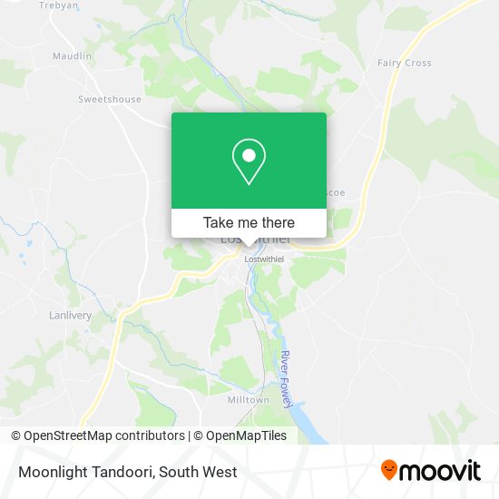 Moonlight Tandoori map