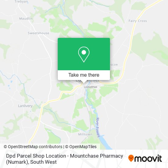Dpd Parcel Shop Location - Mountchase Pharmacy (Numark) map