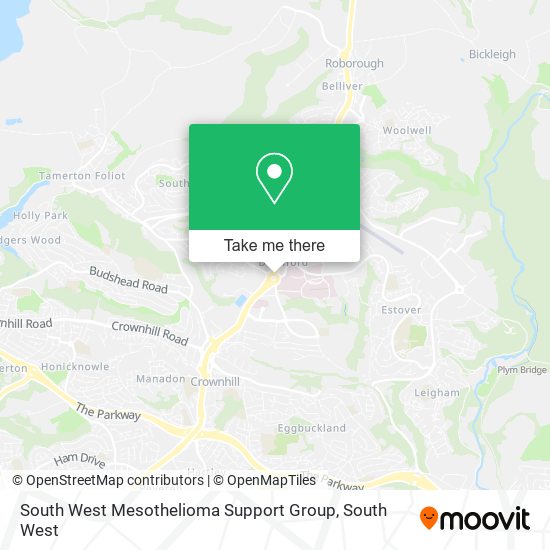 South West Mesothelioma Support Group map