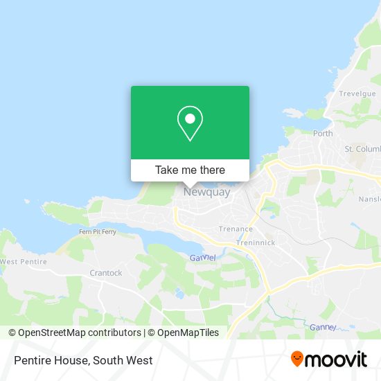 Pentire House map