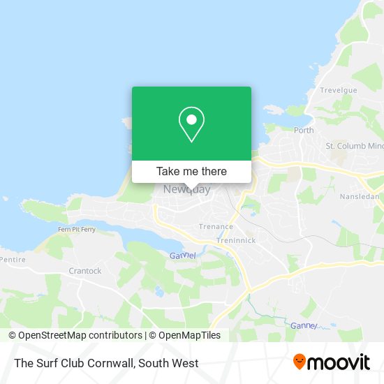 The Surf Club Cornwall map