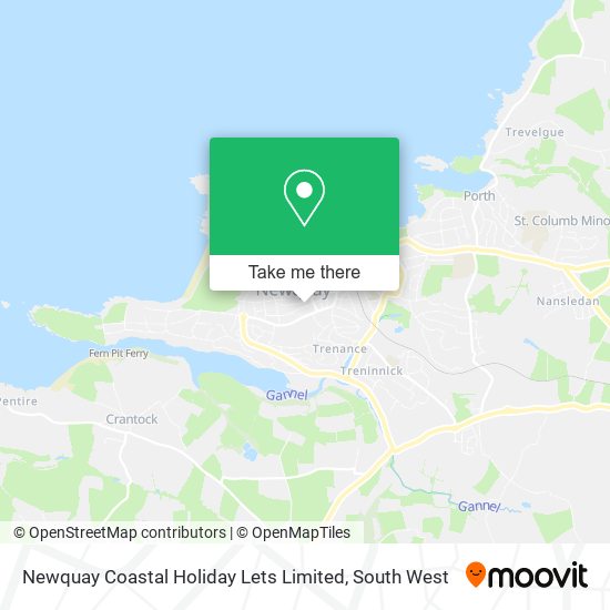 Newquay Coastal Holiday Lets Limited map