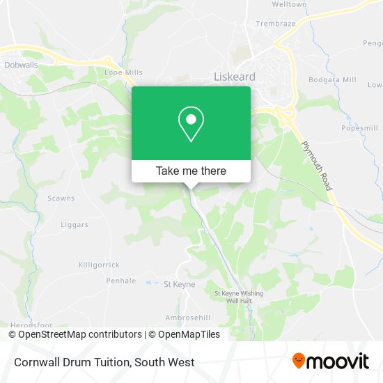 Cornwall Drum Tuition map