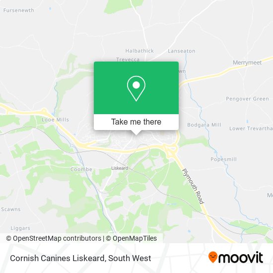 Cornish Canines Liskeard map