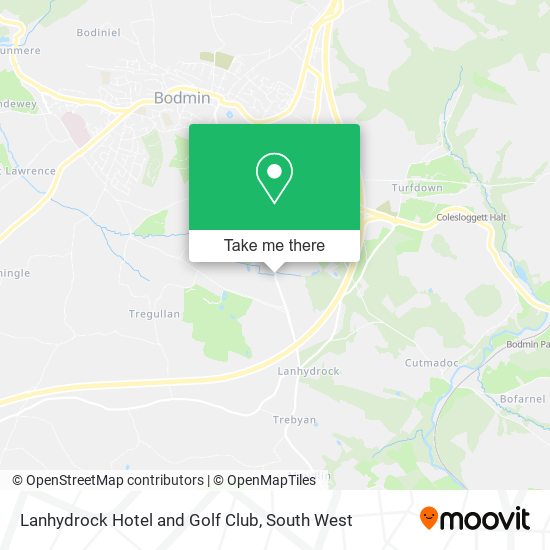 Lanhydrock Hotel and Golf Club map