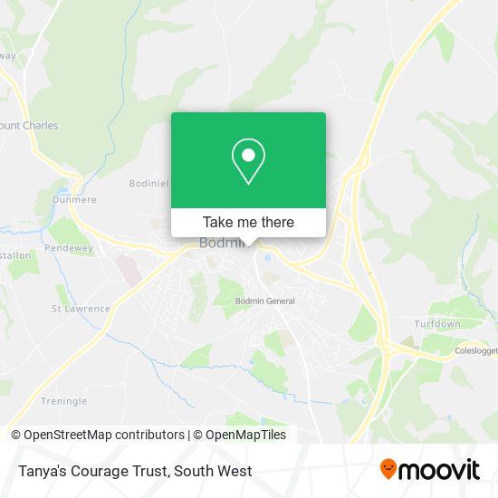 Tanya's Courage Trust map