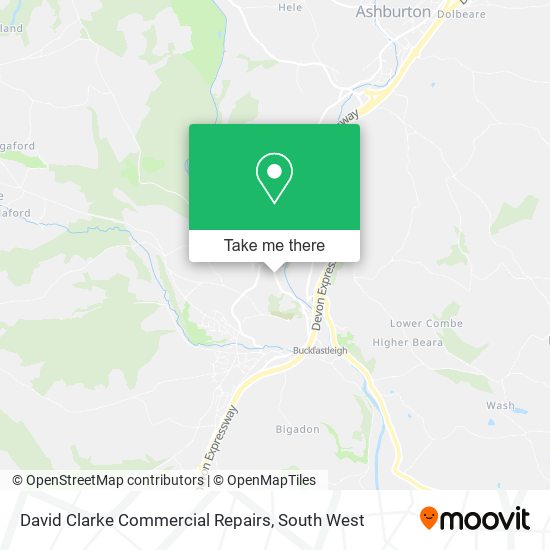 David Clarke Commercial Repairs map