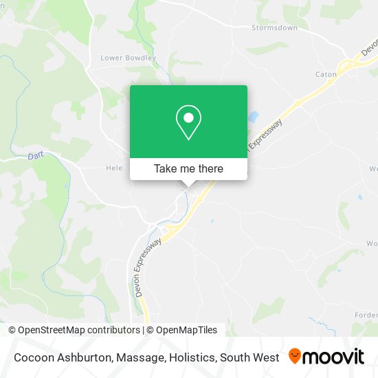 Cocoon Ashburton, Massage, Holistics map