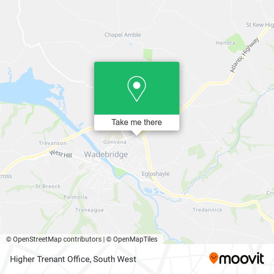 Higher Trenant Office map