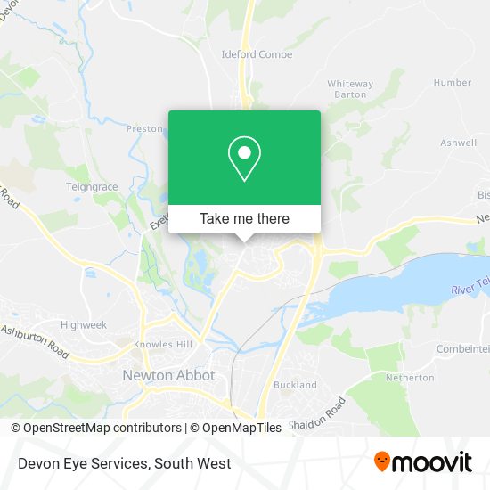 Devon Eye Services map