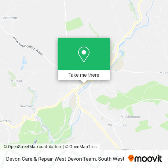 Devon Care & Repair-West Devon Team map