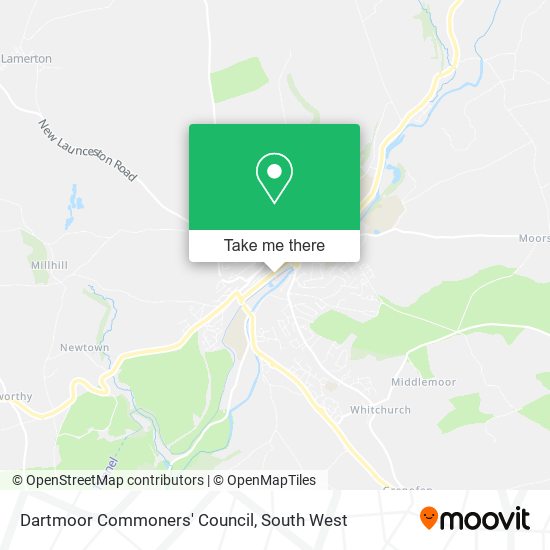 Dartmoor Commoners' Council map