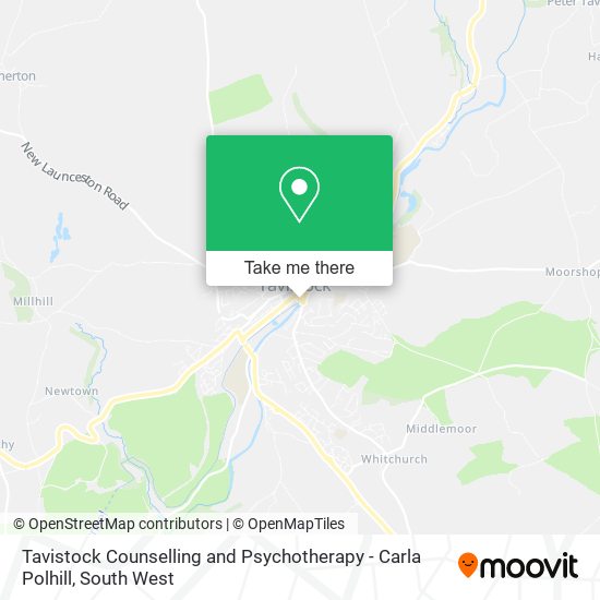 Tavistock Counselling and Psychotherapy - Carla Polhill map