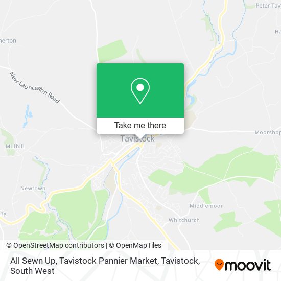 All Sewn Up, Tavistock Pannier Market, Tavistock map