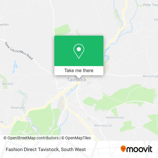 Fashion Direct Tavistock map