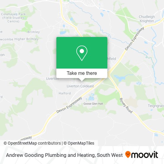 Andrew Gooding Plumbing and Heating map