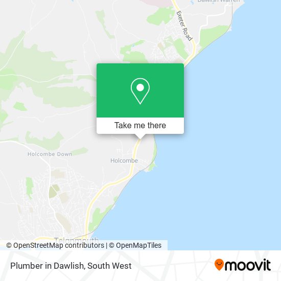 Plumber in Dawlish map