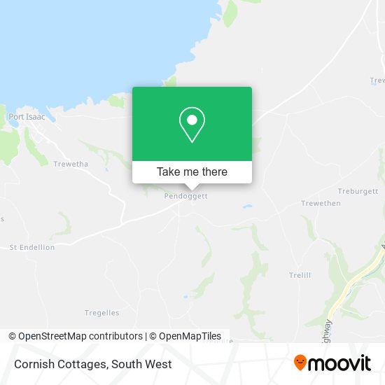 Cornish Cottages map