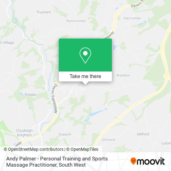 Andy Palmer - Personal Training and Sports Massage Practitioner map