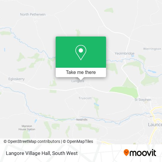 Langore Village Hall map