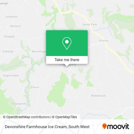 Devonshire Farmhouse Ice Cream map