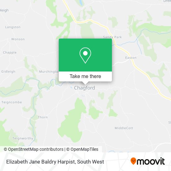 Elizabeth Jane Baldry Harpist map