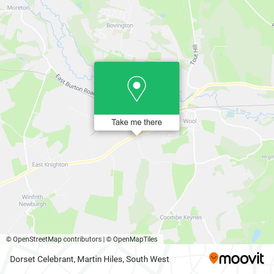 Dorset Celebrant, Martin Hiles map