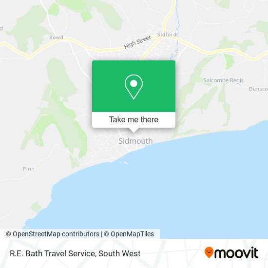 R.E. Bath Travel Service map