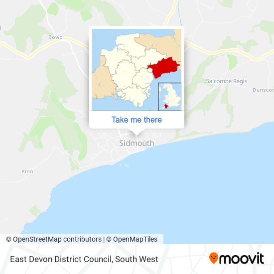East Devon District Council map