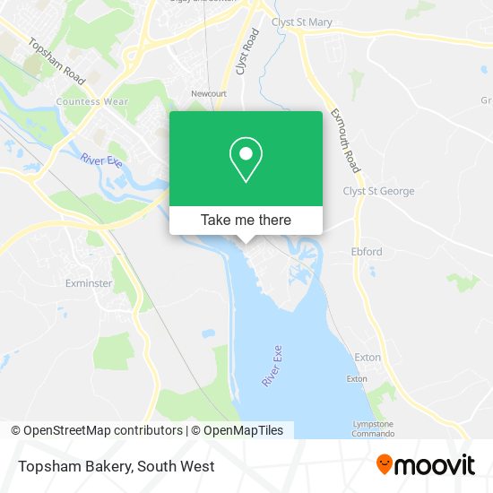 Topsham Bakery map