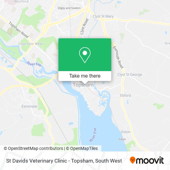 St Davids Veterinary Clinic - Topsham map