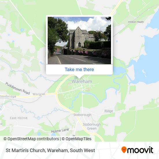 St Martin's Church, Wareham map