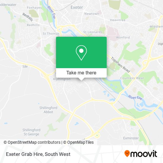 Exeter Grab Hire map