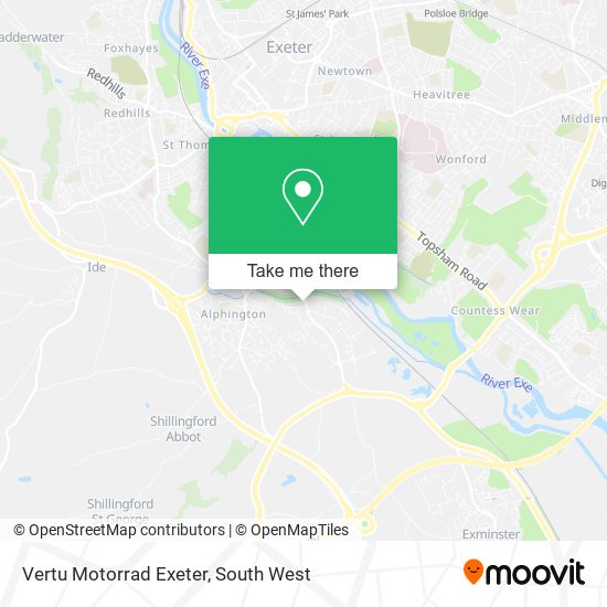 Vertu Motorrad Exeter map