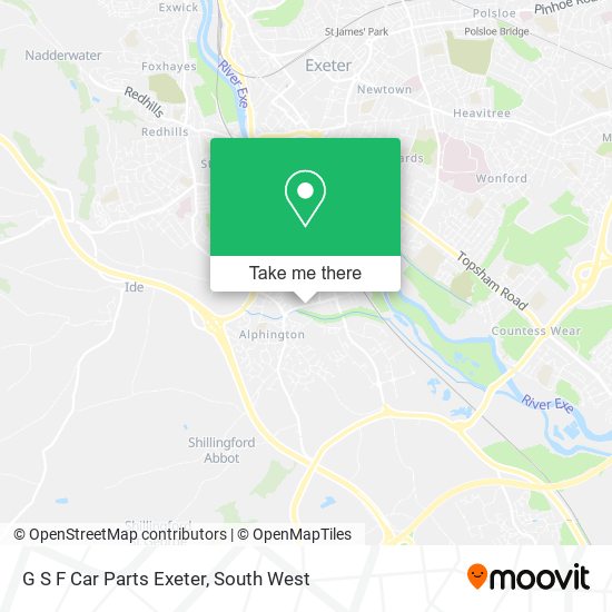 G S F Car Parts Exeter map