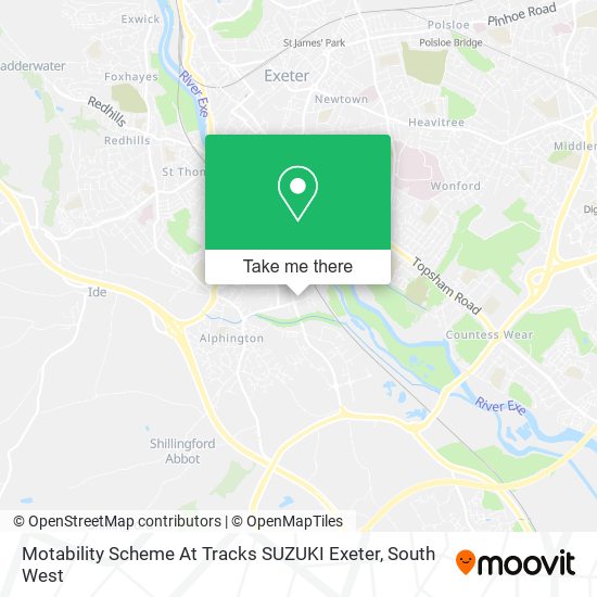 Motability Scheme At Tracks SUZUKI Exeter map