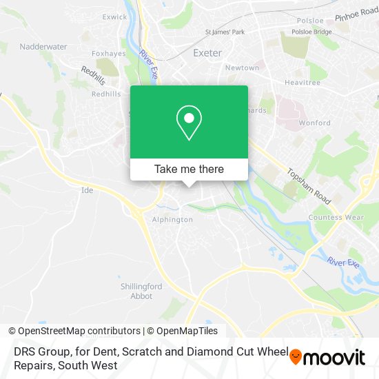 DRS Group, for Dent, Scratch and Diamond Cut Wheel Repairs map