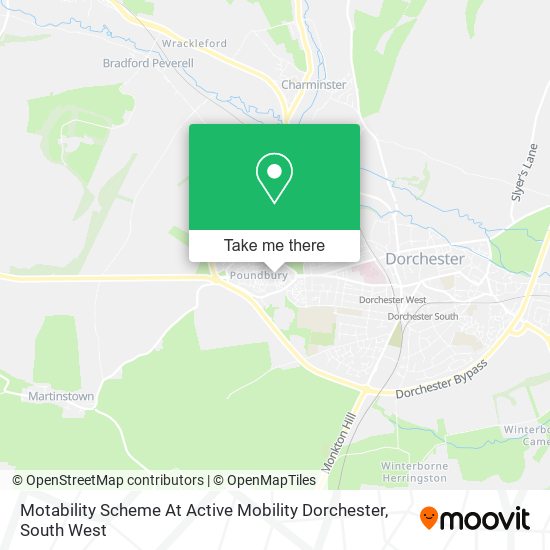 Motability Scheme At Active Mobility Dorchester map