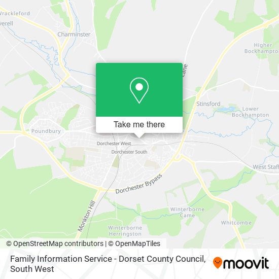Family Information Service - Dorset County Council map
