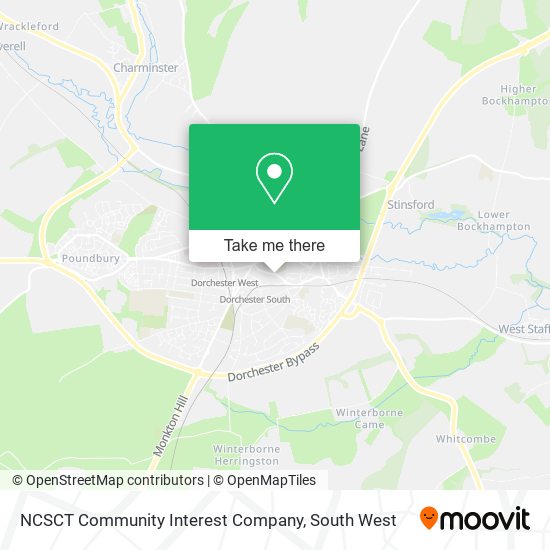 NCSCT Community Interest Company map