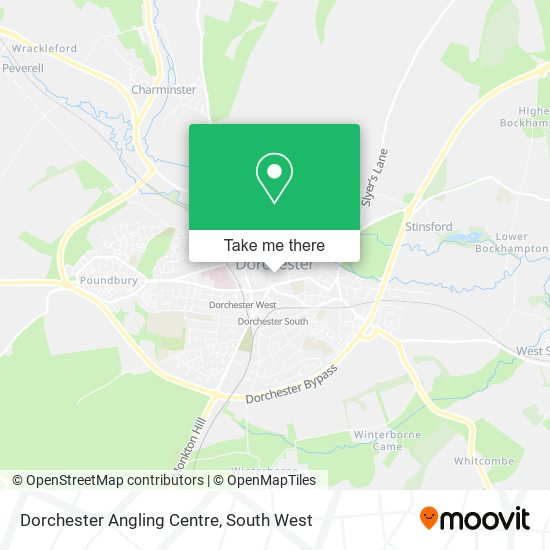 Dorchester Angling Centre map