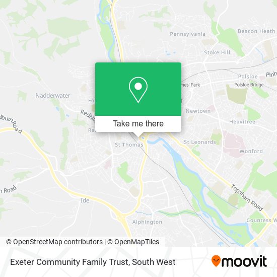 Exeter Community Family Trust map