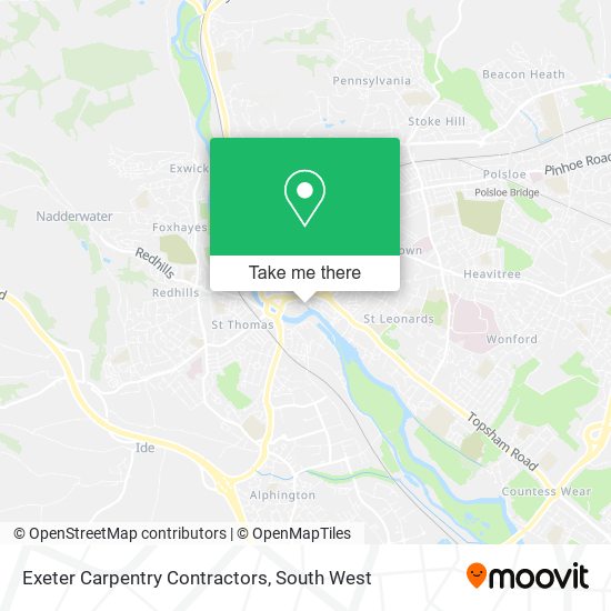 Exeter Carpentry Contractors map