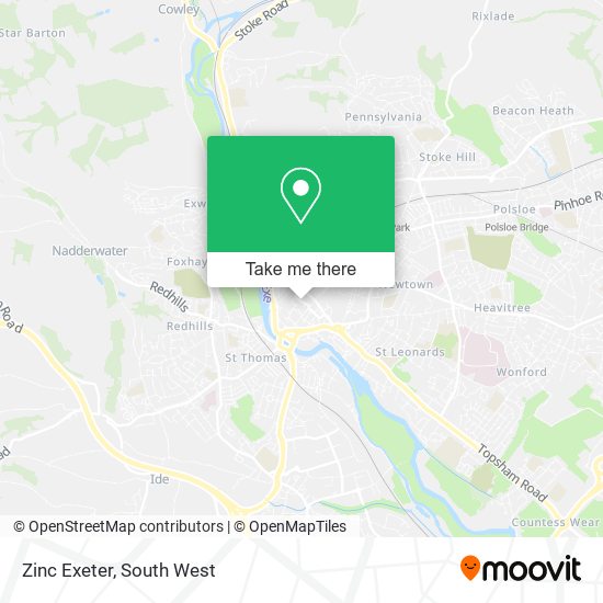 Zinc Exeter map