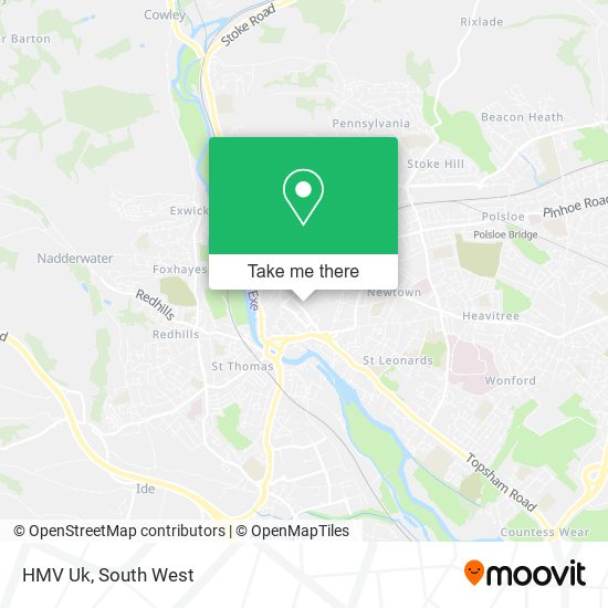 HMV Uk map