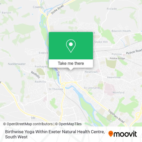 Birthwise Yoga Within Exeter Natural Health Centre map