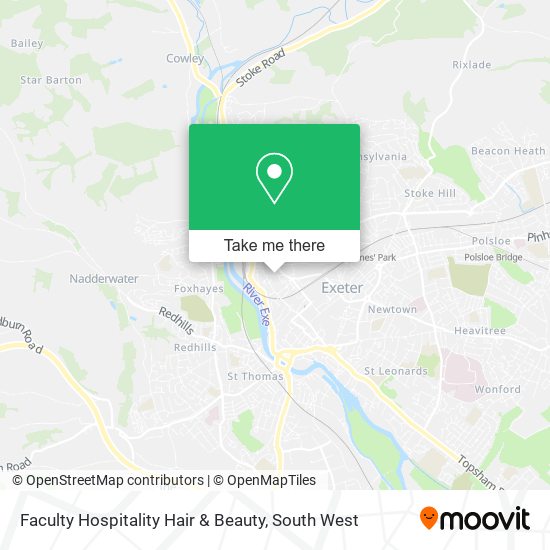 Faculty Hospitality Hair & Beauty map