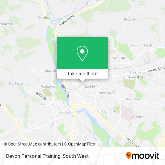 Devon Personal Training map